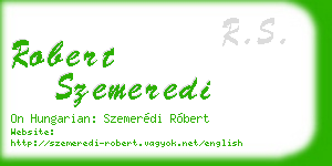 robert szemeredi business card