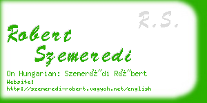 robert szemeredi business card